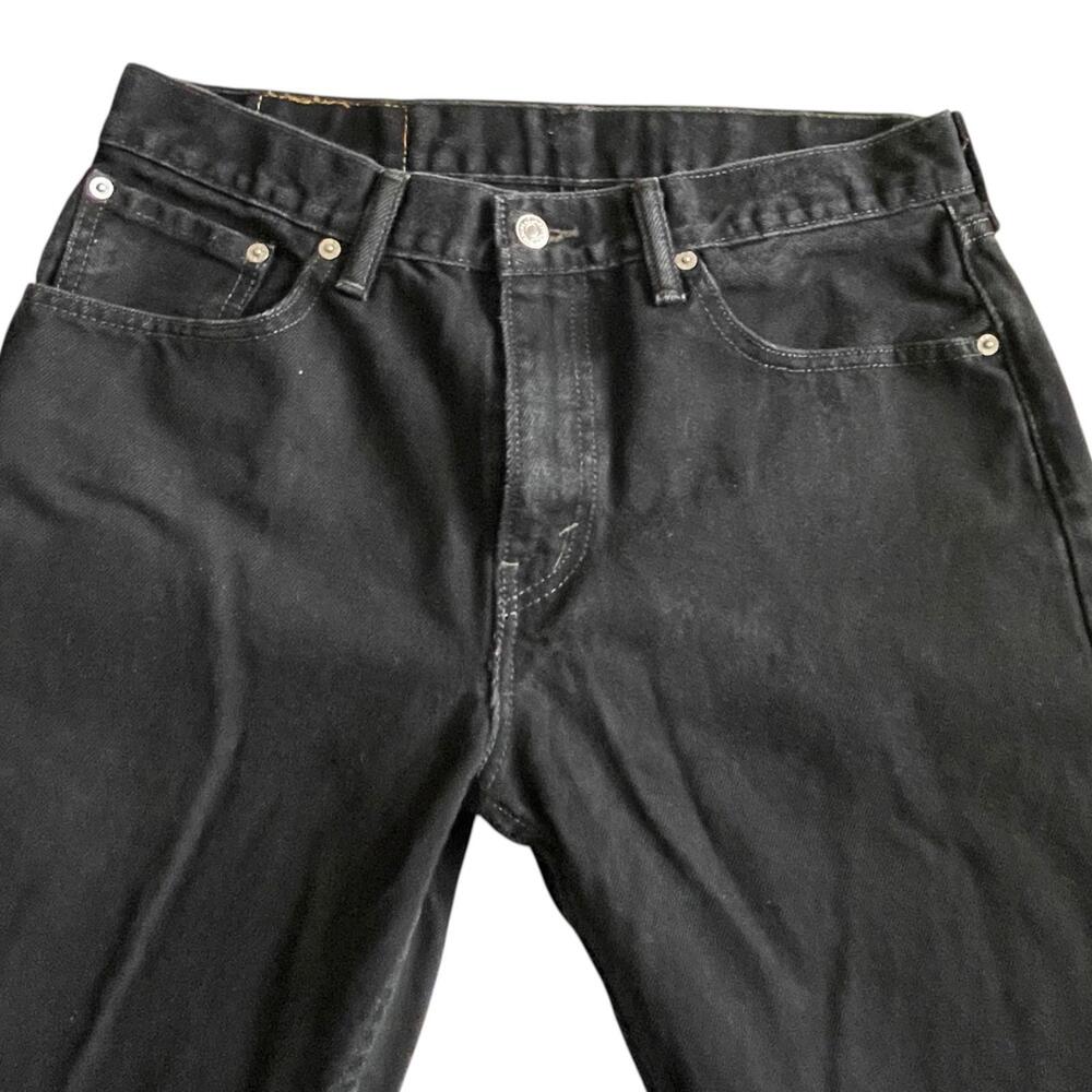 Levi’s 550 Black Jeans Mens 33x32 Relaxed Fit Straight Leg Denim Pants CLEAN! - Picture 3 of 9